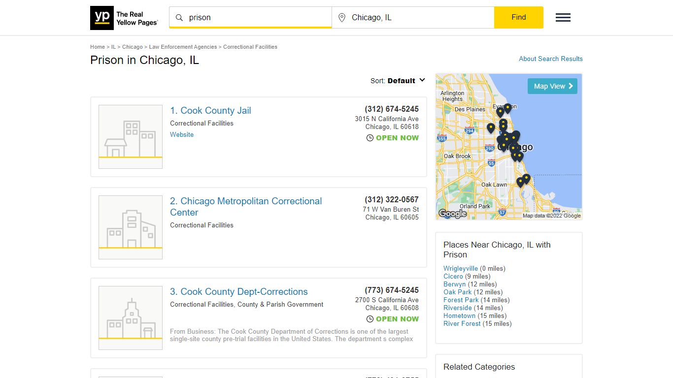 Prison in Chicago, IL - Yellow Pages